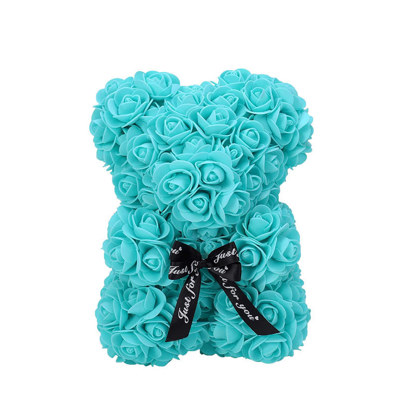 Eprolo Mother's Day gift featuring a 25cm foam flower bear with PE roses in a PVC gift box, perfect for Valentine's Day.