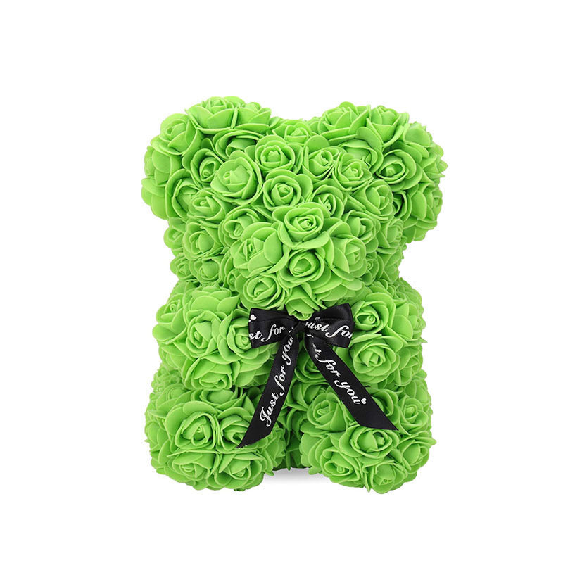 Eprolo foam flower bear with PE rose flowers in a gift box, ideal for Mother's Day or Valentine's Day celebrations.