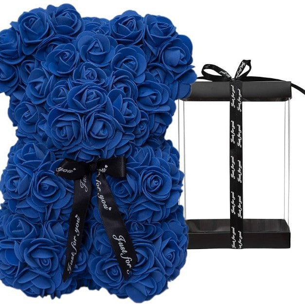 Eprolo Mother's Day gift box with 25cm foam flower bear and PE rose flowers, perfect for Valentine's Day celebrations.