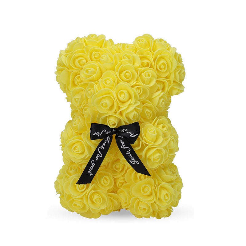 Eprolo foam flower bear with PE rose flowers in a gift box, ideal for Mother's Day and Valentine's Day celebrations.