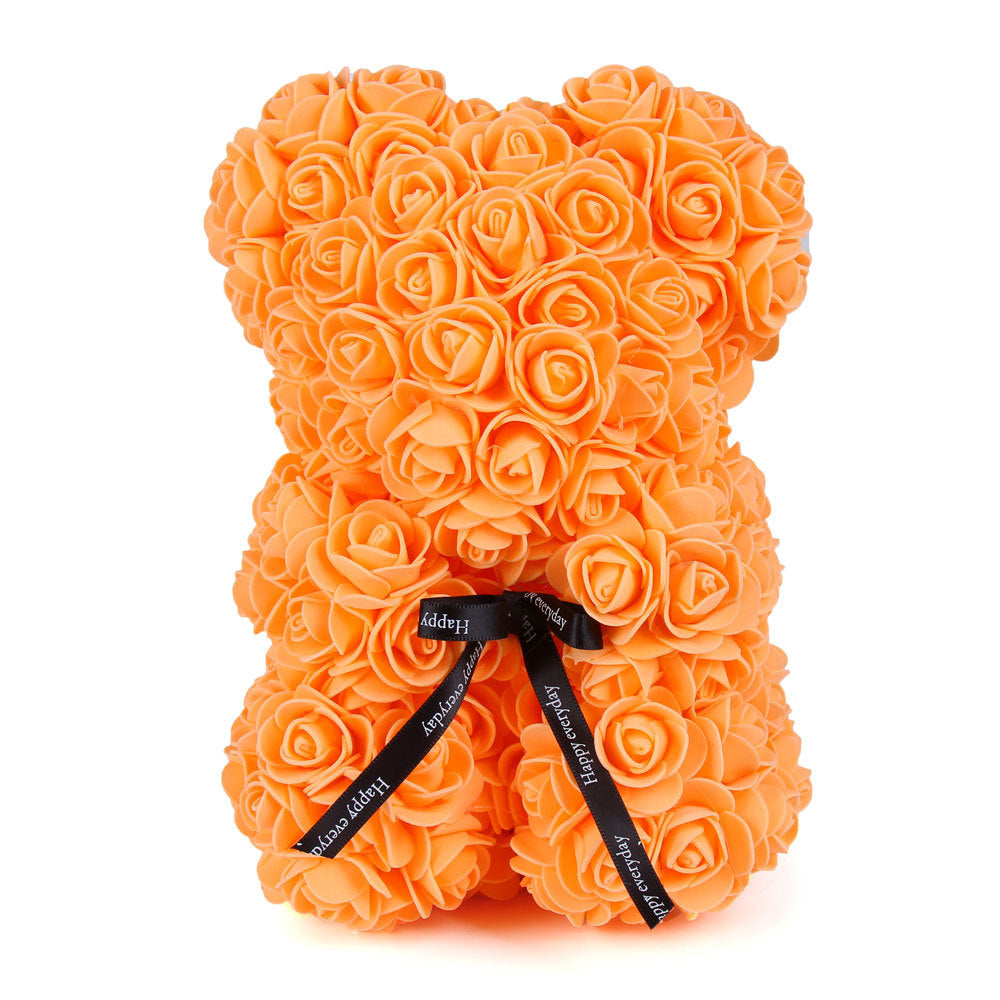 Eprolo Mother's Day gift featuring a 25cm foam flower bear with PE roses in a PVC gift box, ideal for Valentine's Day.