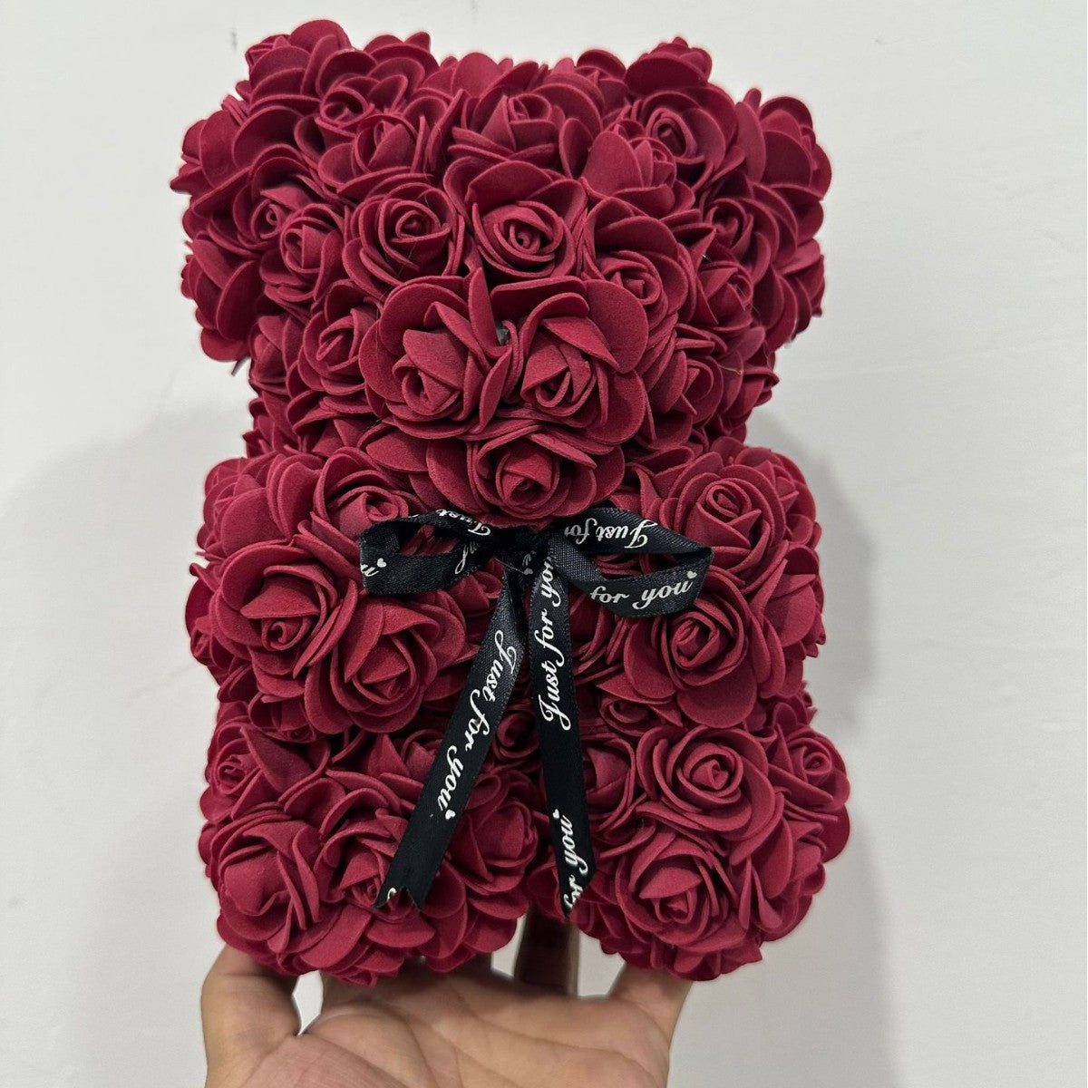 Eprolo foam flower bear with PE rose flowers in a gift box, perfect for Mother's Day or Valentine's Day celebration.