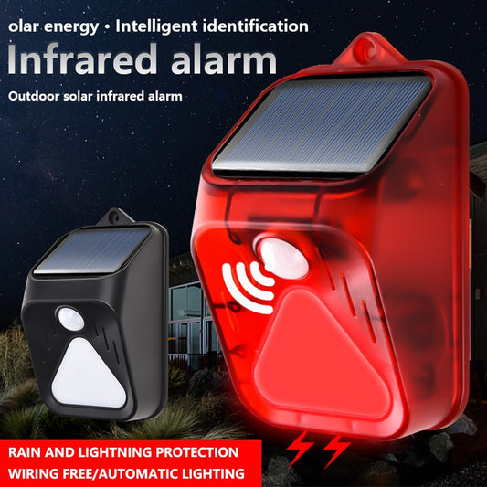 eprolo solar alarm light with human body sensor and remote control, designed to deter animals with bright light at night