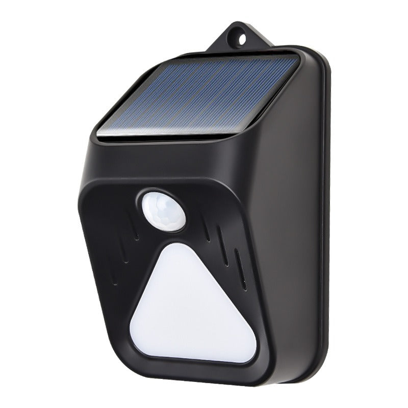 Solar alarm light with human body sensing and remote control, designed to deter animals, by eprolo.