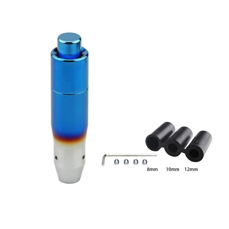Eprolo personalized metal gear shift lever with colorful wave design, suitable for automotive racing handbrake and gear head modification.