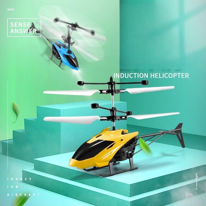 Eprolo remote-controlled two-way helicopter drone with lights, drop-resistant, rechargeable flying toy with induction suspension.