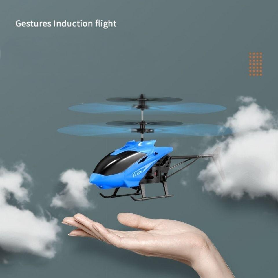 Eprolo remote-controlled two-way helicopter with lights, drop-resistant flying toy, rechargeable, induction suspension, and playful design.