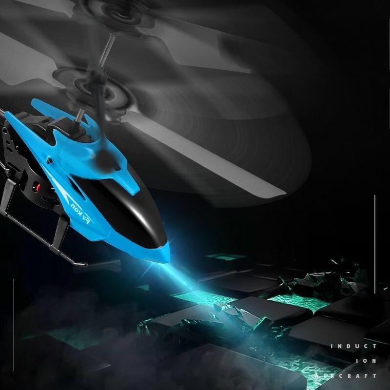 Eprolo remote-controlled two-way helicopter with lights, drop-resistant, rechargeable flying toy, suspended induction aircraft.