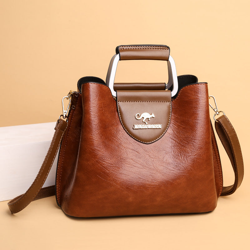 Women's shoulder tote bag by eprolo with a unique design, large capacity, and spacious interior for everyday carry.