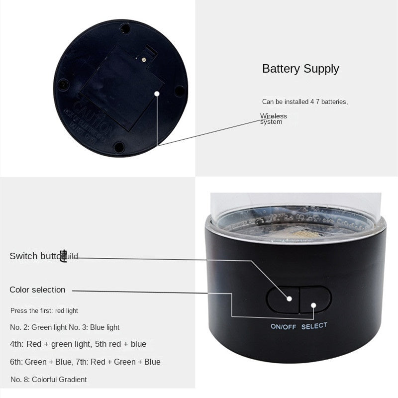 Eprolo medium jellyfish LED lamp with colorful, color-changing lights, USB plug-in night light for home desktop decor.
