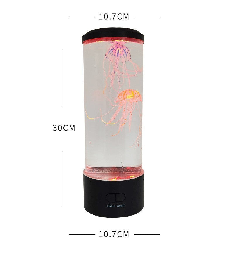 Eprolo medium jellyfish lamp with colorful LED lights, USB plug-in night light, desktop home decor, floating jellyfish simulation