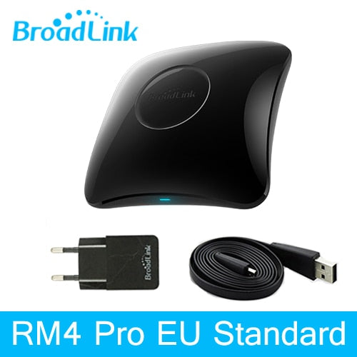 Eprolo Broadlink RM4 Pro mini smart home remote controller with WiFi, IR, and RF, compatible with Alexa, shown in the image.