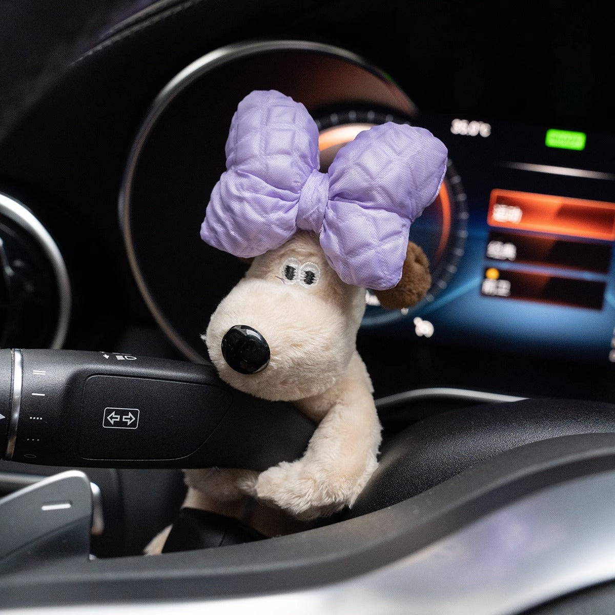 Car small ornaments cute head dog plush doll sentimental car interior decoration supplies - American Smart