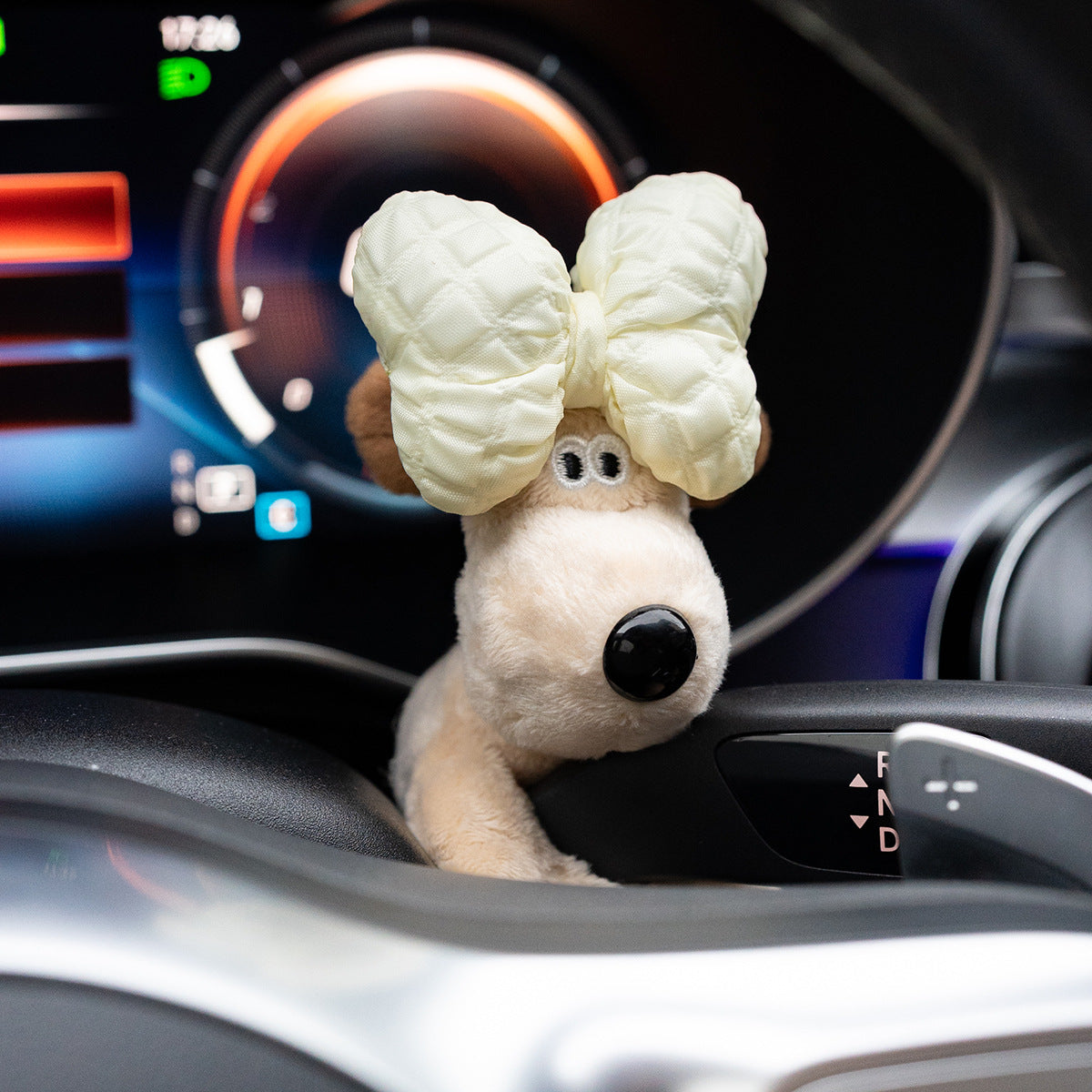 Car small ornaments cute head dog plush doll sentimental car interior decoration supplies - American Smart