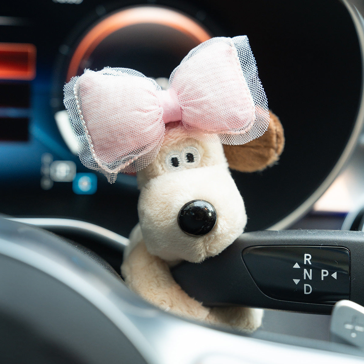 Car small ornaments cute head dog plush doll sentimental car interior decoration supplies - American Smart