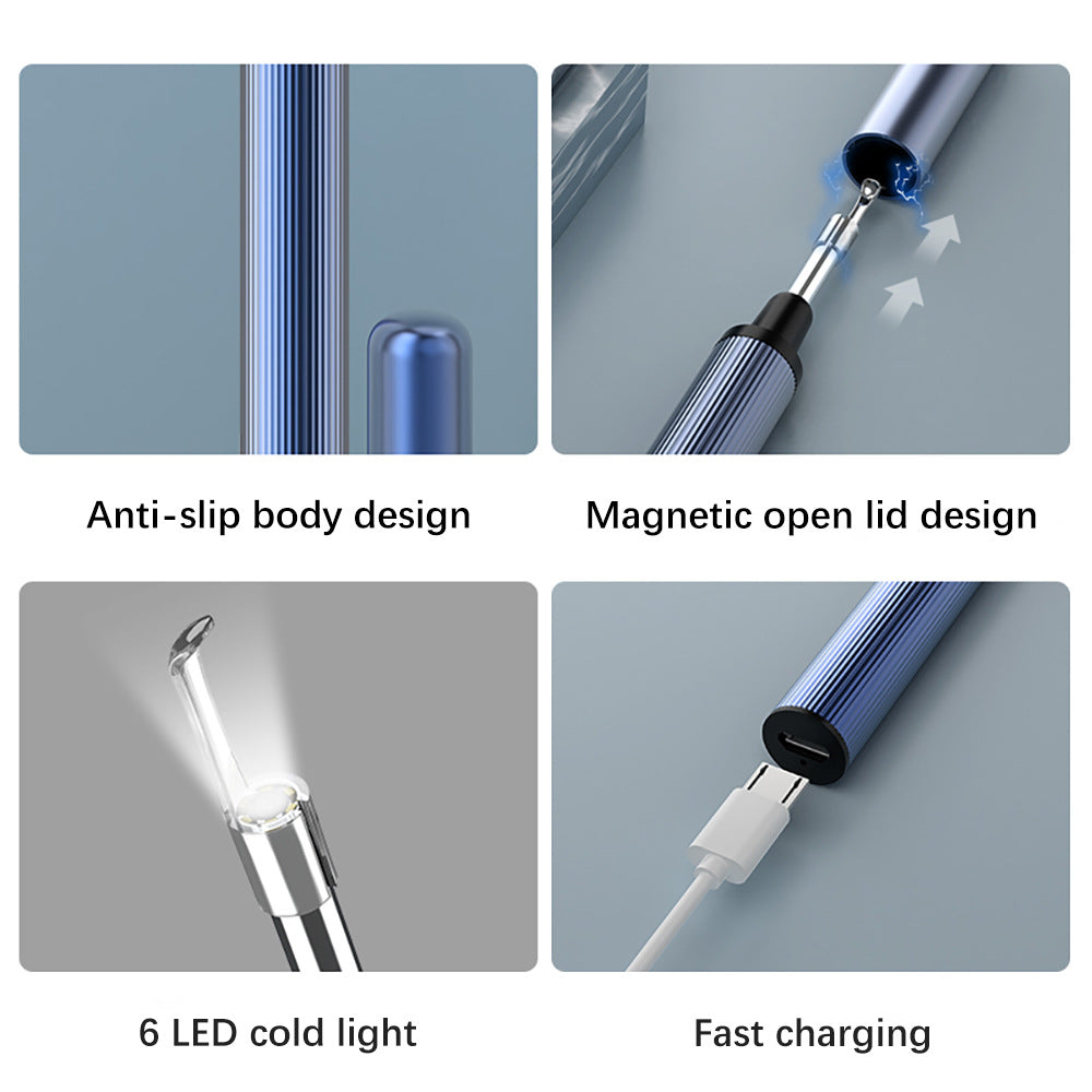 eprolo 3.9mm smart visual ear scoop with HD camera, wireless ear picking tool and speculum for ear cleaning and inspection