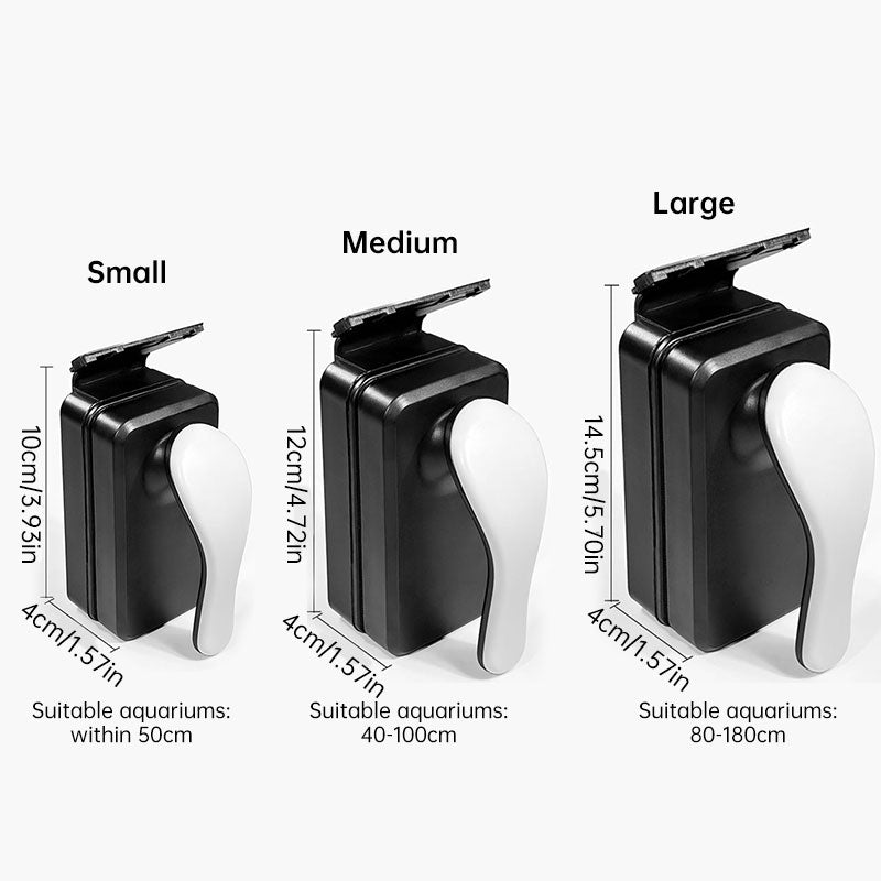 Strong Magnetic Aquarium Cleaner, Floating Algae Scraper Brush with Non-Slip Handle for Small, Medium & Large Fish Tanks - American Smart