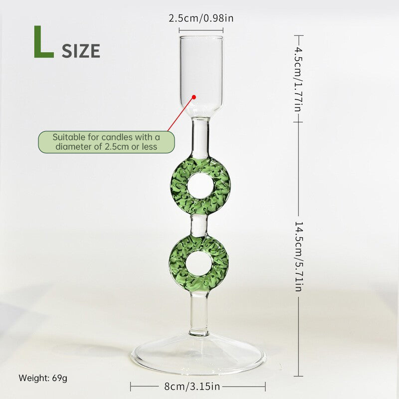 Nordic borosilicate glass candle holder shaped like a Christmas tree, tabletop decor for home holiday decoration.