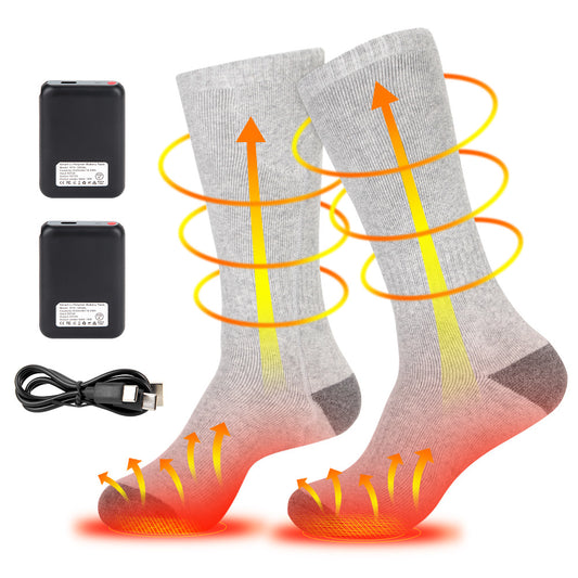 Eprolo heated motorcycle riding socks with intelligent charging, designed for warmth and foot protection in winter weather.