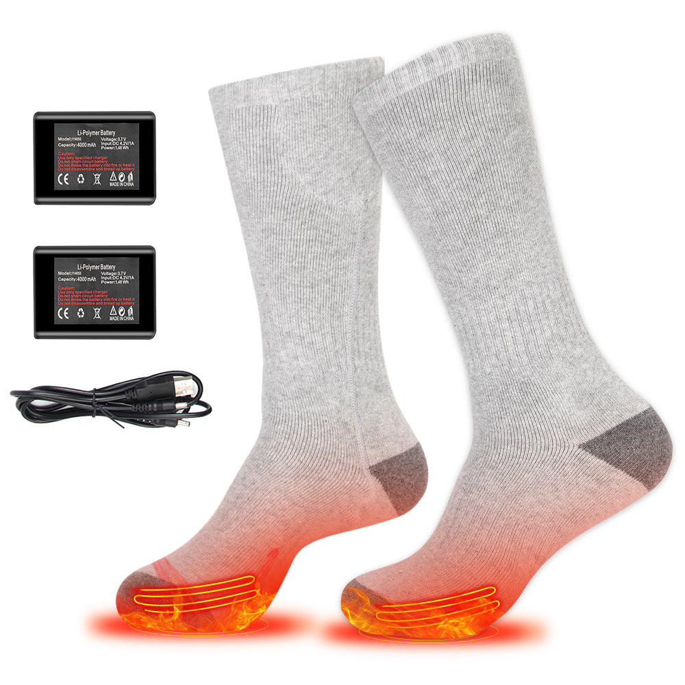 Eprolo heated motorcycle riding socks in winter, featuring intelligent charging for warmth and foot protection.