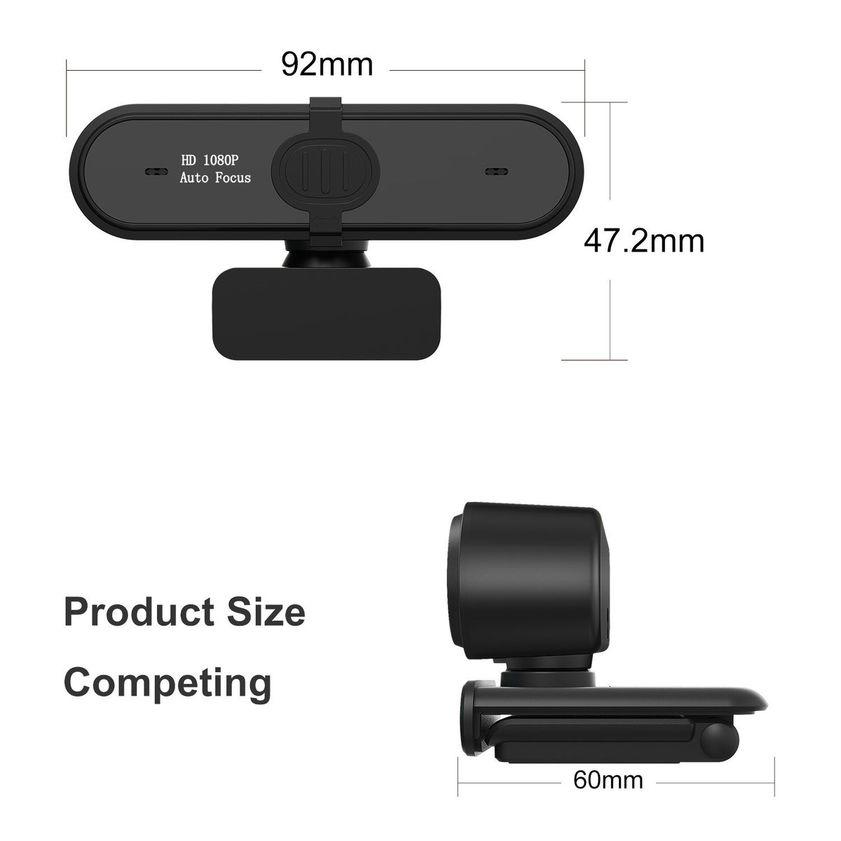 Computer camera with 5 million AF and 1080P autofocus for business video conferencing and online courses - American Smart