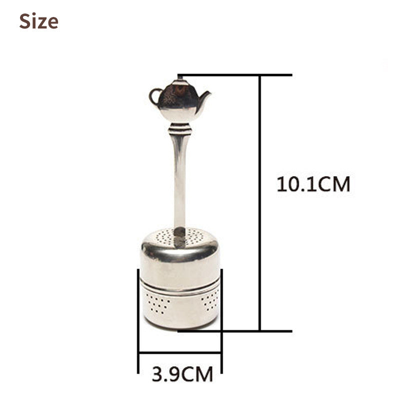 Eprolo 304 stainless steel tea filter with handle, creative tea ball infuser for brewing loose leaf tea.
