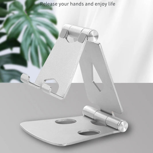 Aluminum Phablet Phone Universal Desktop Stand Double Folding Portable Telescopic Stand Folding Storage Multi Angle Adjustment - American Smart