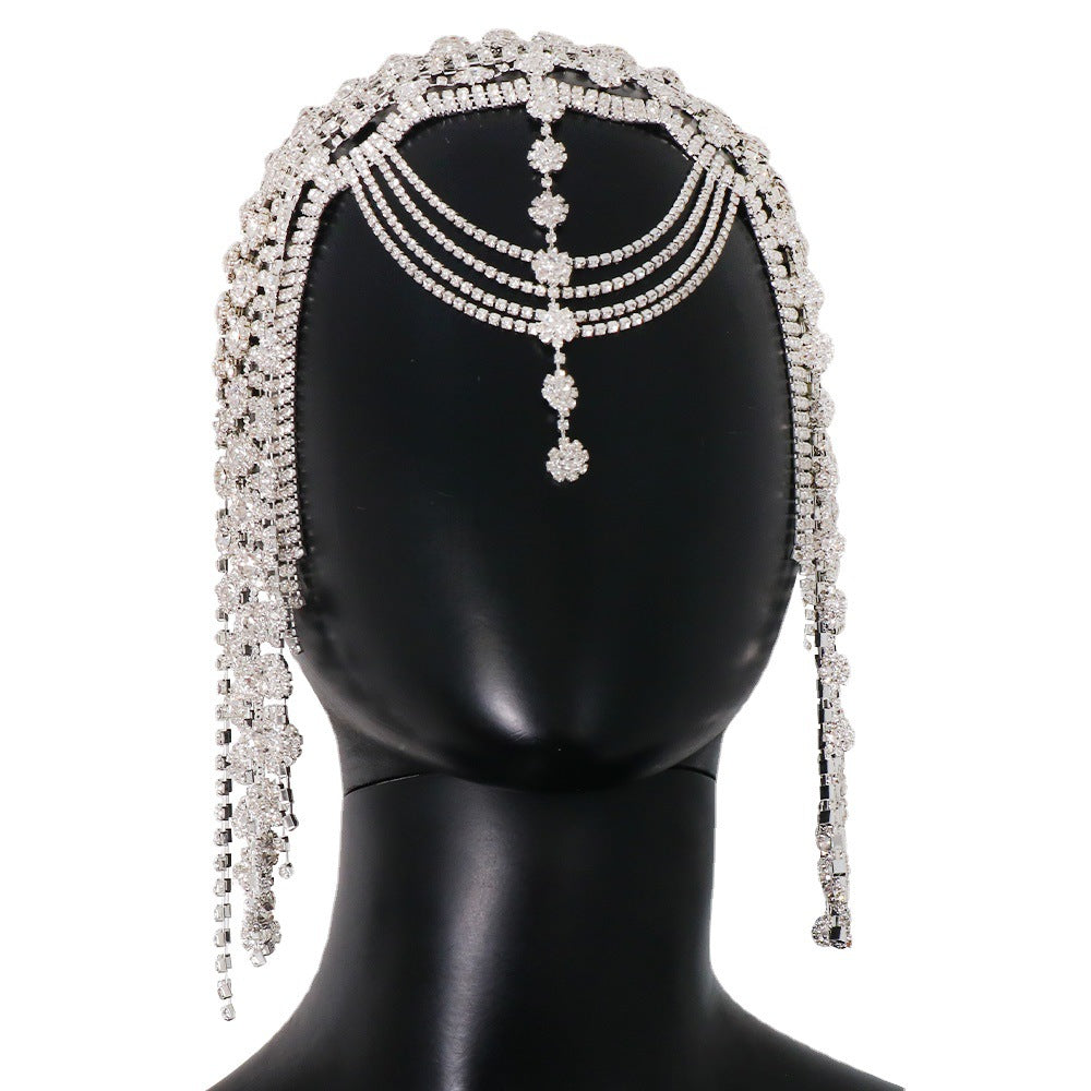 Changliu Su Hair Chain European and American Bohemian Water Diamond Forehead Chain Full of Diamond Headwear Hair chai - American Smart