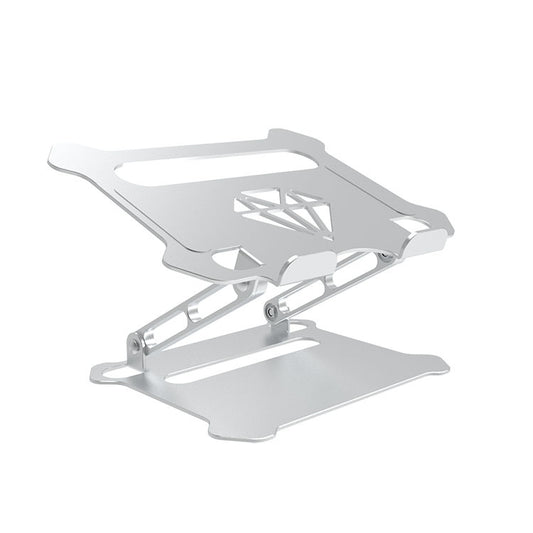 Eprolo aluminum alloy laptop and tablet cooling bracket, foldable and portable notebook desktop stand with adjustable support.