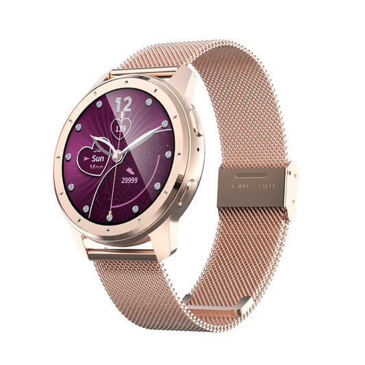 eprolo MX11 Smart Watch with headphones and fitness bracelet, showing digital display and Bluetooth connectivity.
