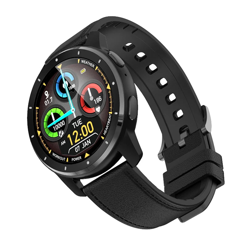 Eprolo MX11 smart watch with headphones, fitness bracelet, and Bluetooth connectivity for Android, showing screen and fitness tracking features.
