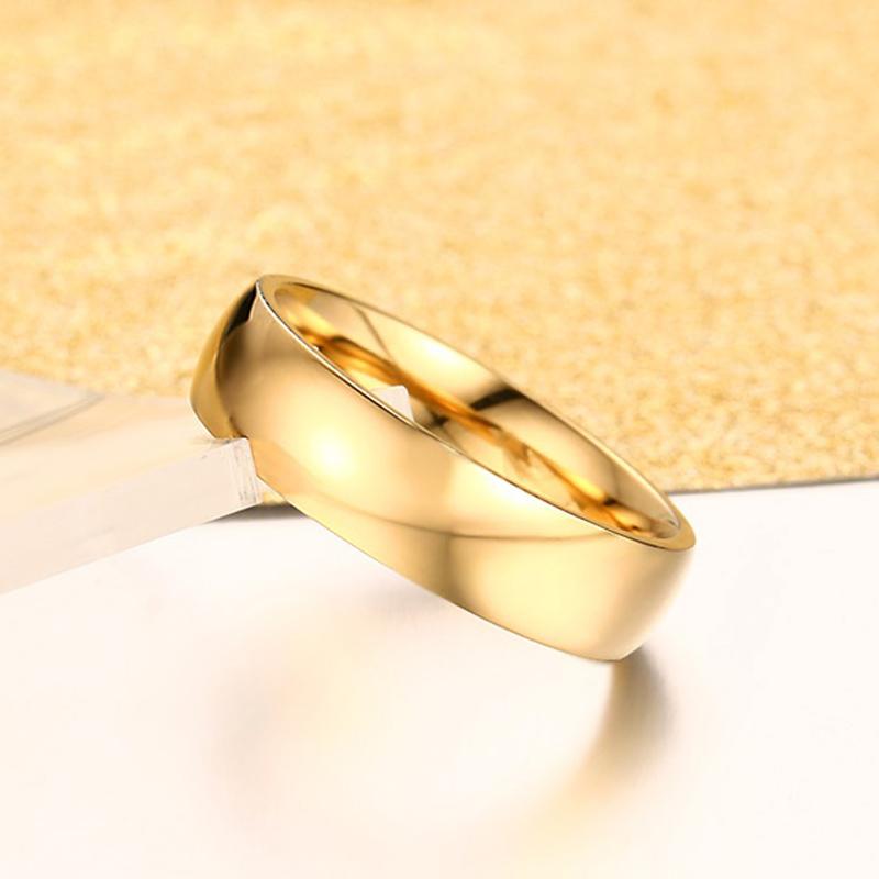 Vnox 6mm classic wedding ring for men and women, stainless steel band with smooth polished finish, eprolo brand jewelry