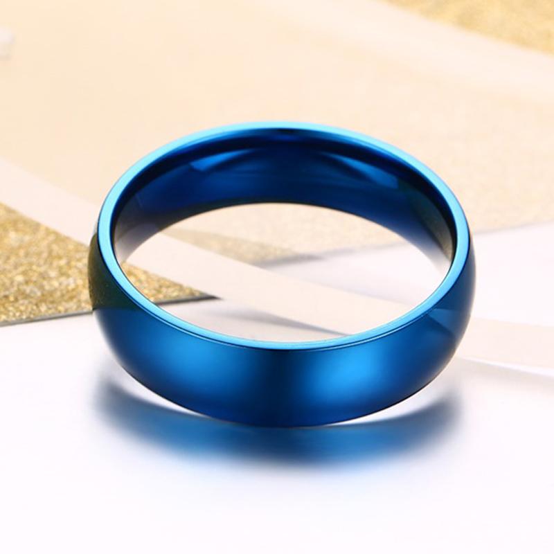 Vnox 6mm classic wedding ring for men and women, polished silver band, simple and elegant wedding band design.