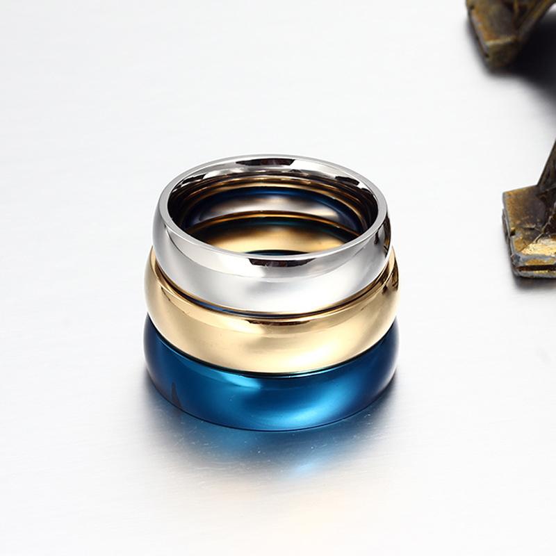 Vnox 6mm classic wedding ring for men and women, silver-colored stainless steel band with smooth polished finish
