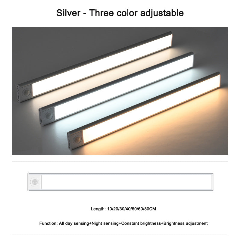 Eprolo intelligent ultra-thin wireless LED body sensing light strip with rechargeable magnetic strip, ideal for modern home lighting.