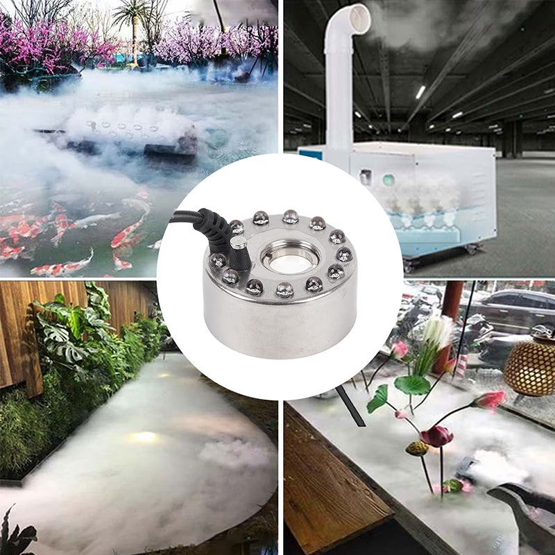 Small Ultrasonic Mist Maker Fogger – Automatic Pond Fog Machine for Garden, Pool, Fountain & Halloween Decor - American Smart
