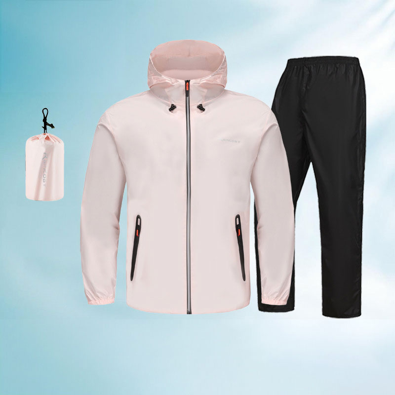Unisex ultralight waterproof rain suit by eprolo, includes lightweight jacket and pants for outdoor fishing and cycling in rain.