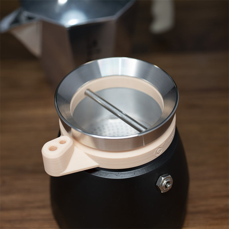 Eprolo Mocha Pot Smart Cup without press for coffee powder, sleek black design, compact and portable coffee brewing accessory