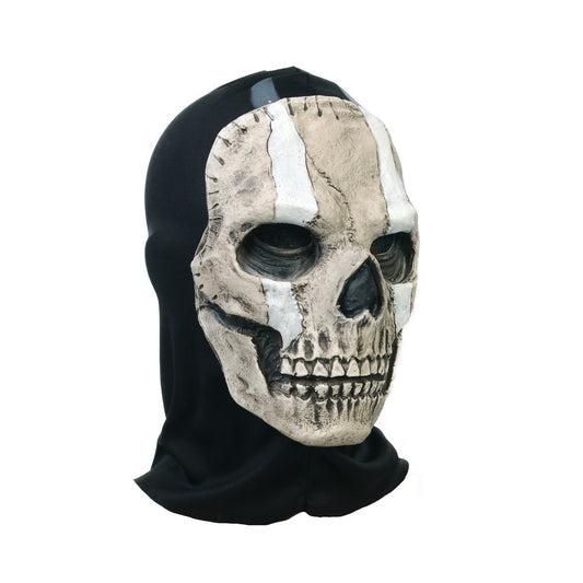 Eprolo MWII Call of Duty skull mask featuring tactical design, makeup-ready surface, perfect for Halloween and ball game costumes.