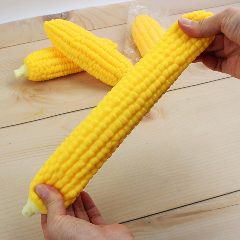 Creative Squishy Simulation Corn TPR Soft Stress Relief Pull-and-Play Corn Decompression Toy - American Smart