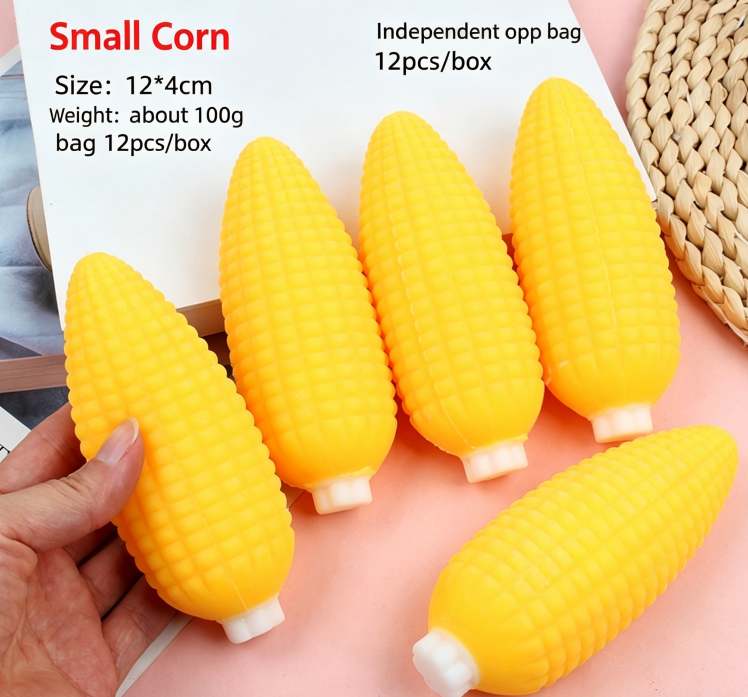 Creative Squishy Simulation Corn TPR Soft Stress Relief Pull-and-Play Corn Decompression Toy - American Smart