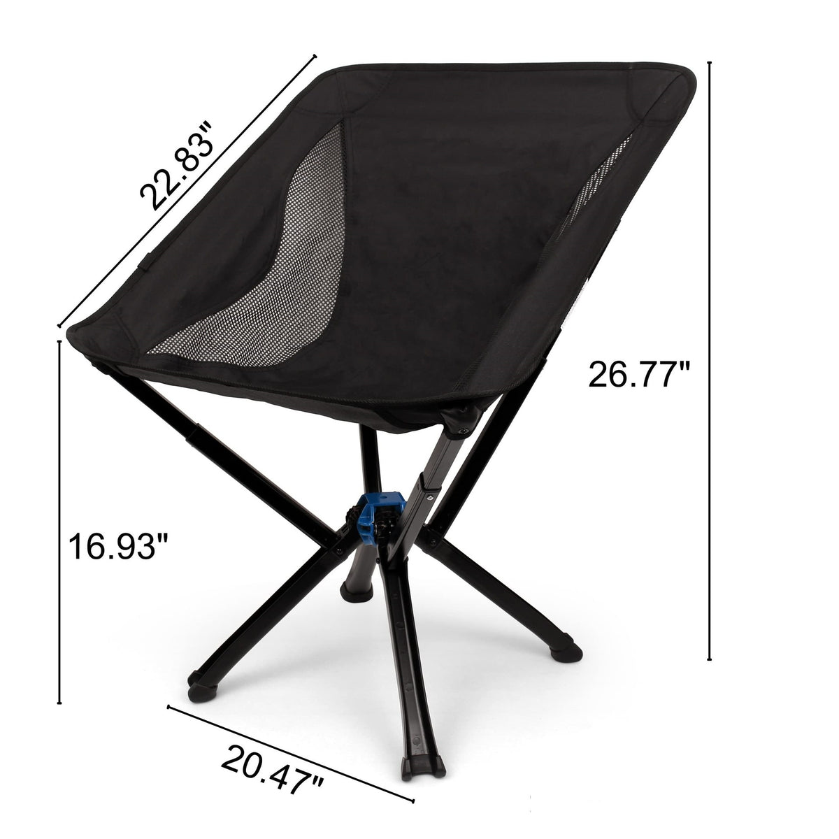 Lightweight eprolo outdoor camping picnic folding chair with umbrella, aluminum frame, portable design, and cushioned backrest.