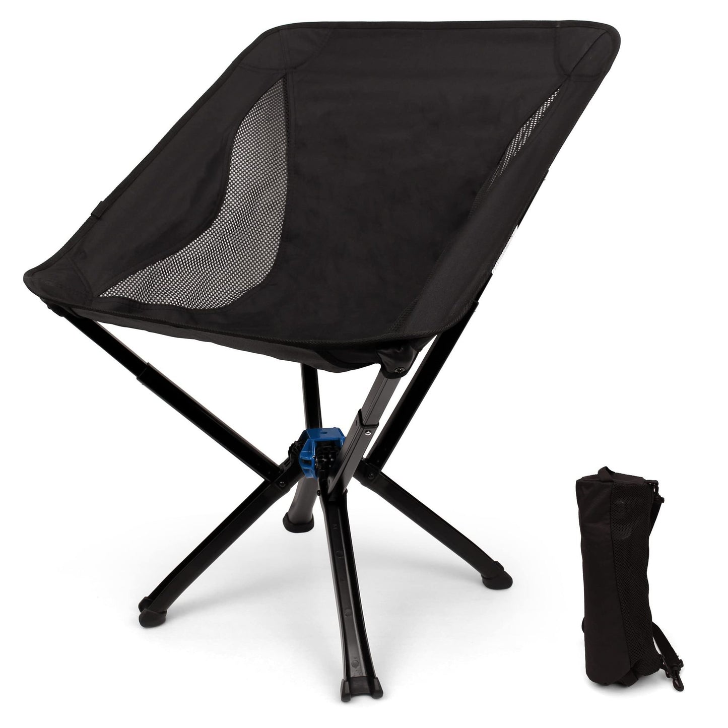 Lightweight aluminum eprolo outdoor camping picnic folding chair with umbrella, portable moon chair with backrest for outdoor seating