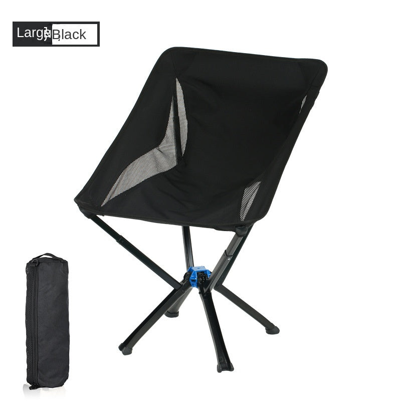 Eprolo outdoor camping picnic folding chair with umbrella, aluminum frame, lightweight portable design, and supportive backrest