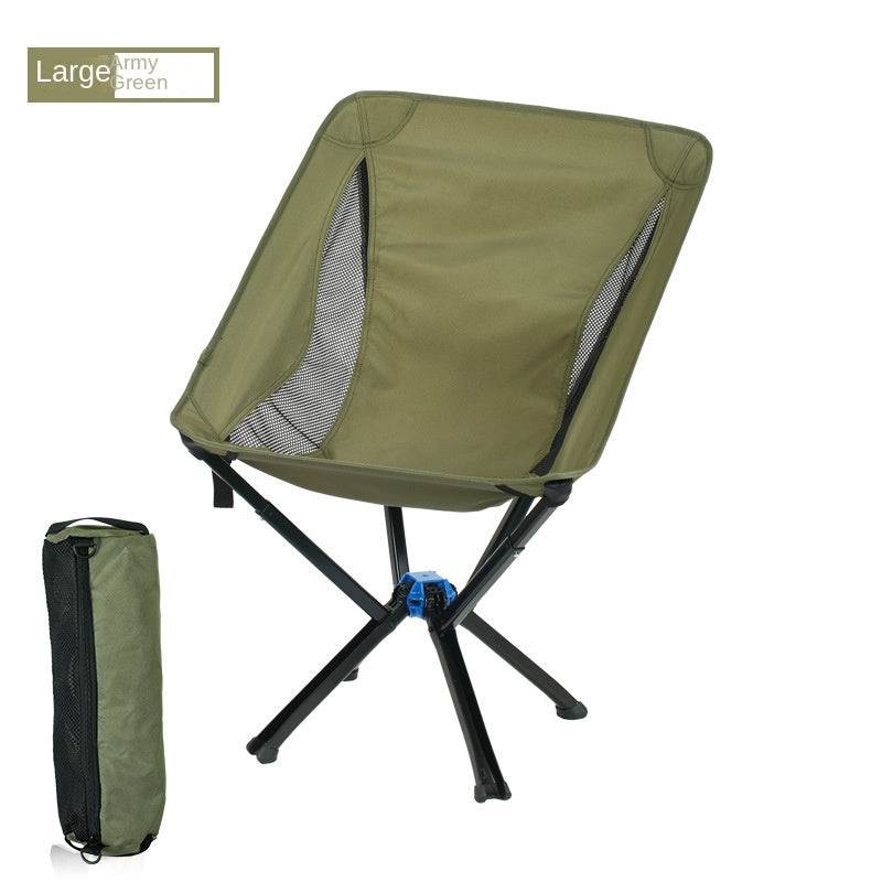 Lightweight aluminum outdoor camping picnic folding chair with umbrella, portable moon chair with backrest by eprolo