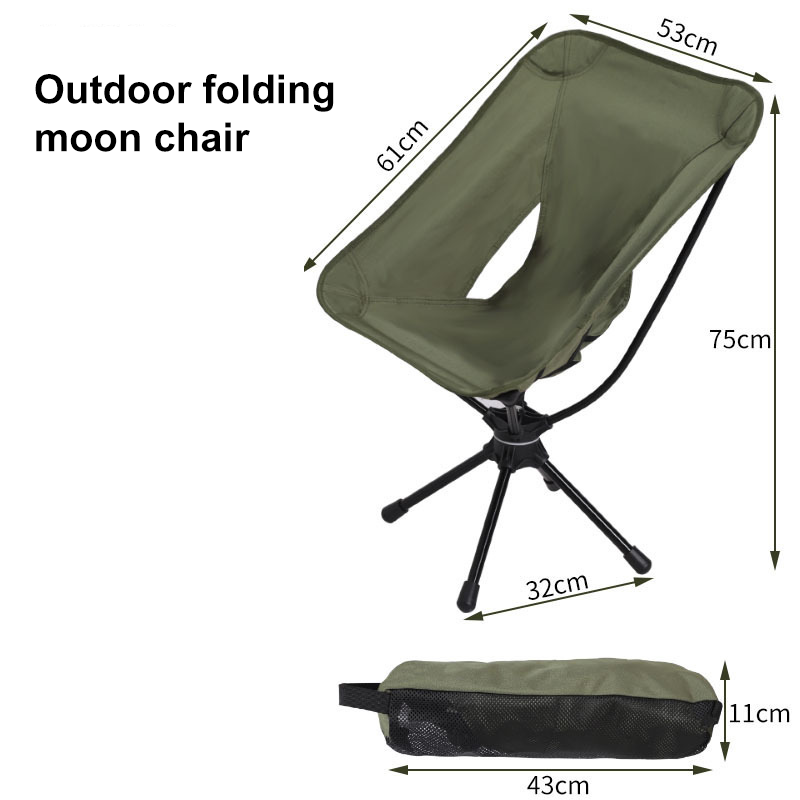 Lightweight eprolo outdoor camping picnic folding chair with umbrella, aluminum frame, portable design, and comfortable backrest