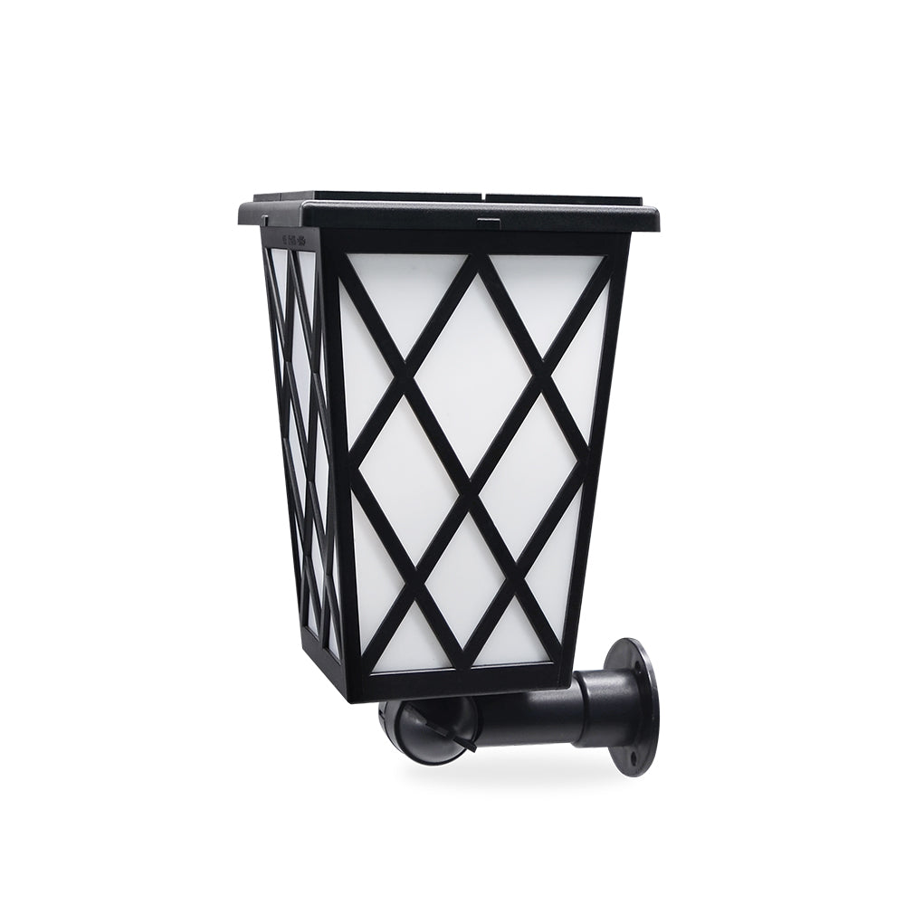 Eprolo solar LED flame light outdoor garden wall lamp illuminating villa lawn and garden area at night