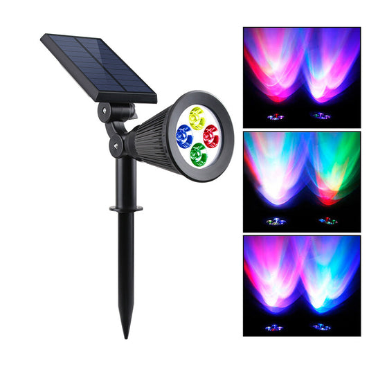 Outdoor solar garden landscape light with 4 LED lawn spotlight for outdoor landscape lighting by eprolo