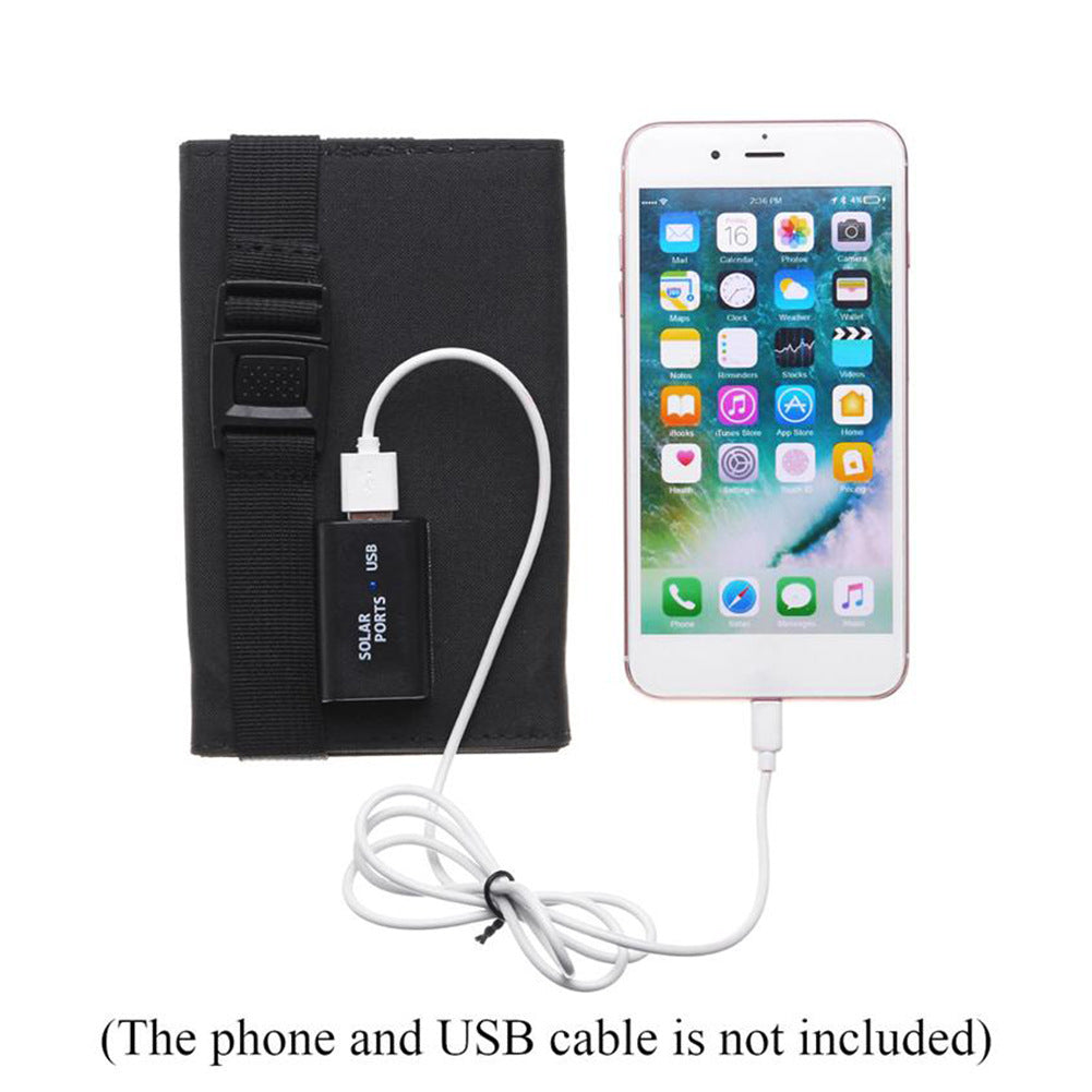 Portable 20W solar foldable bag charger with USB port, ideal for outdoor mobile phone charging by eprolo