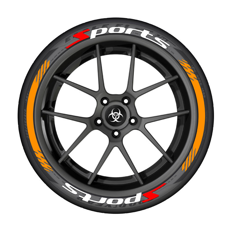 Eprolo SPORTS series 3D car tire letter sticker for DIY customization, featuring bold, three-dimensional tire lettering for vehicle modification.